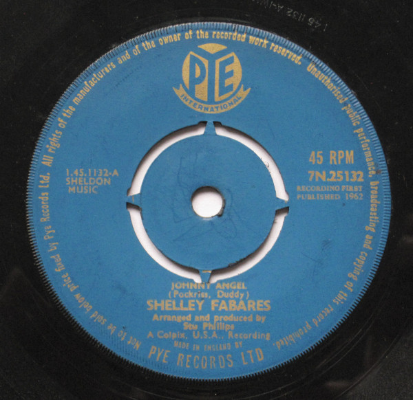 Shelley Fabares Johnny Angel 1962 Vinyl Discogs