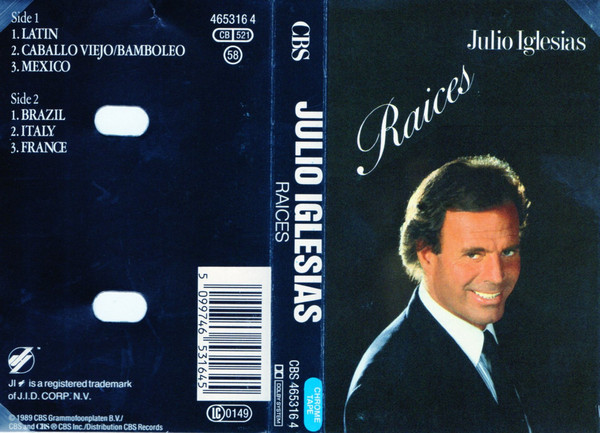 Julio Iglesias Raices 1989 Cassette Discogs