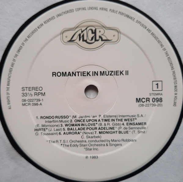 baixar álbum The RTSI Orchestra, Conducted By Mario Robbiani, The Eddy Starr Orchestra & Singers, Star Inc - Romantiek In Muziek II