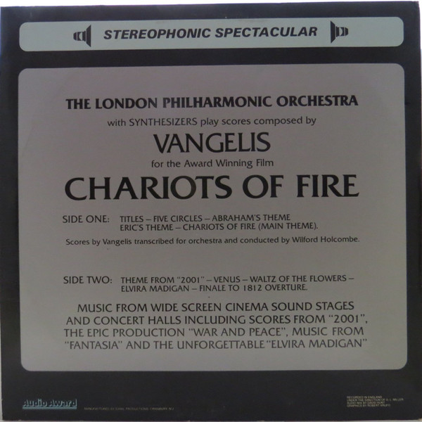 The London Philharmonic Orchestra , Vangelis - Chariots Of Fire And Other Award Winning Scores From The Cinema Sound Stages And Concert Halls | Artistry Quality (AQ 146) - 2