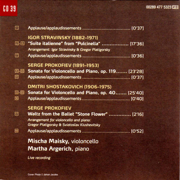 ladda ner album Martha Argerich, Mischa Maisky - In Concert