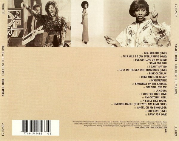 Natalie Cole - Greatest Hits - Volume I | Elektra (E2 62582) - 2