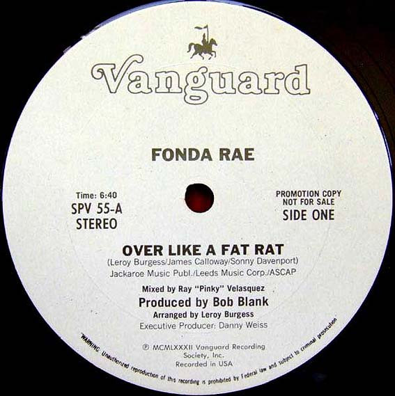 Fonda Rae – Over Like A Fat Rat (1982, Pitman Pressing, Vinyl 