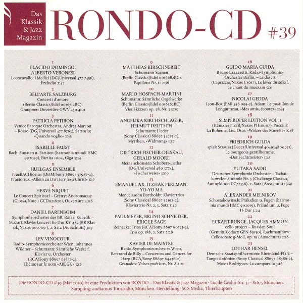 descargar álbum Various - Rondo Cd 39