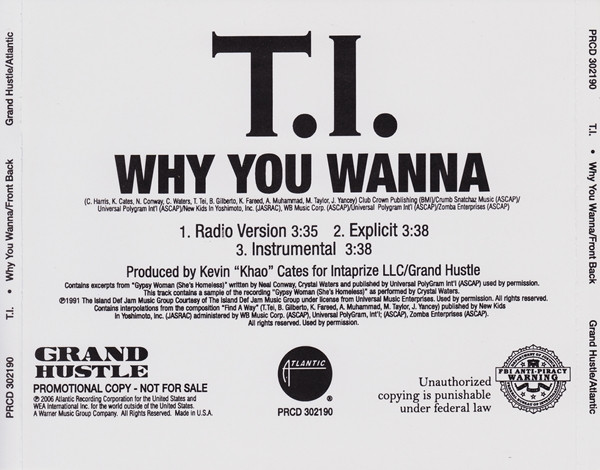 ＬPレコード T.I. ? Why You Wanna - レコード