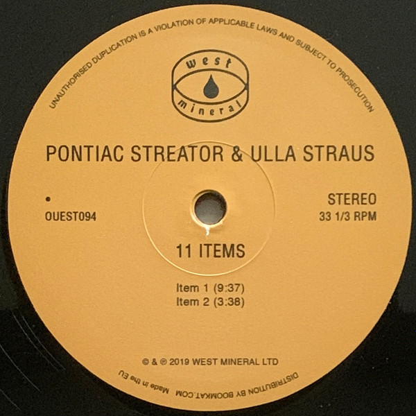 baixar álbum Pontiac Streator & Ulla Straus - 11 Items