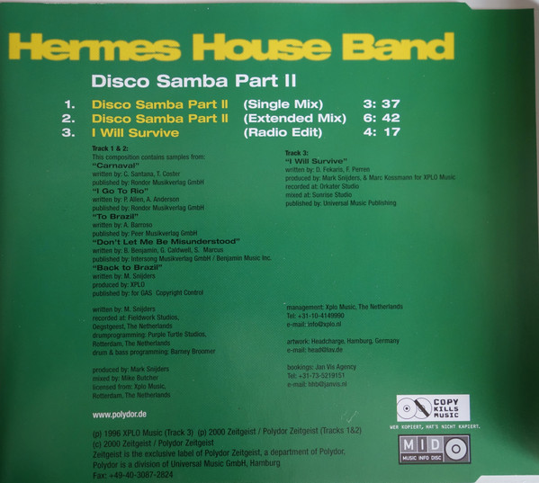 ladda ner album Hermes House Band - Disco Samba Part II