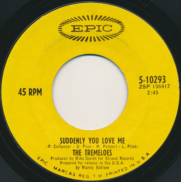 The Tremeloes Suddenly You Love Me 1967 Pitman Pressing Vinyl Discogs