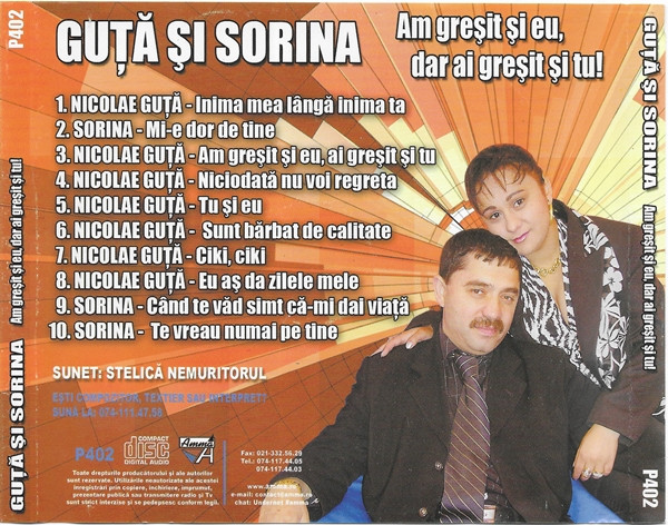 lataa albumi Nicolae Guță Și Sorina - Am Gresit Si Eu Dar Ai Gresit Si Tu