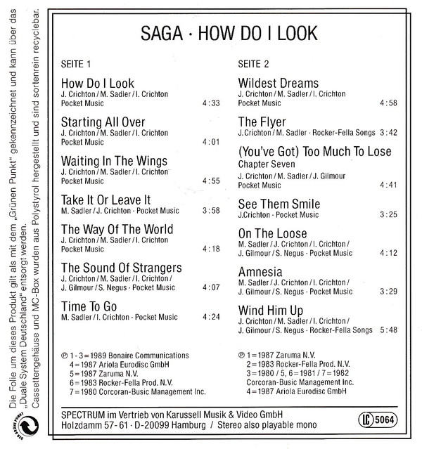 ladda ner album Saga - How Do I Look