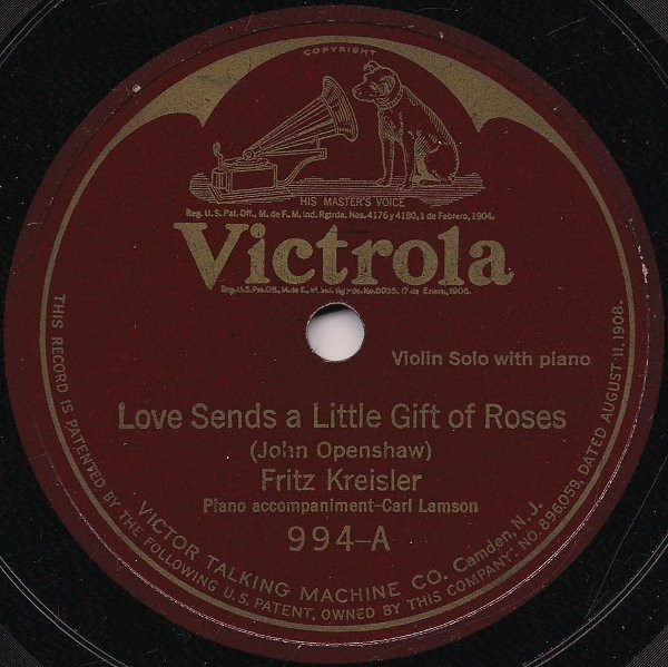 lataa albumi Fritz Kreisler - Love Sends A Little Gift Of Roses The World Is Waiting For The Sunrise