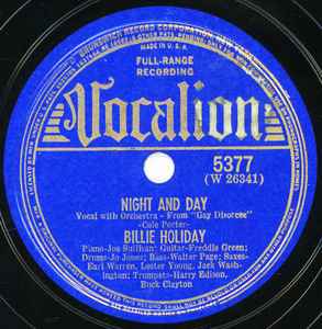 Billie Holiday – Night And Day / The Man I Love (1940, Shellac