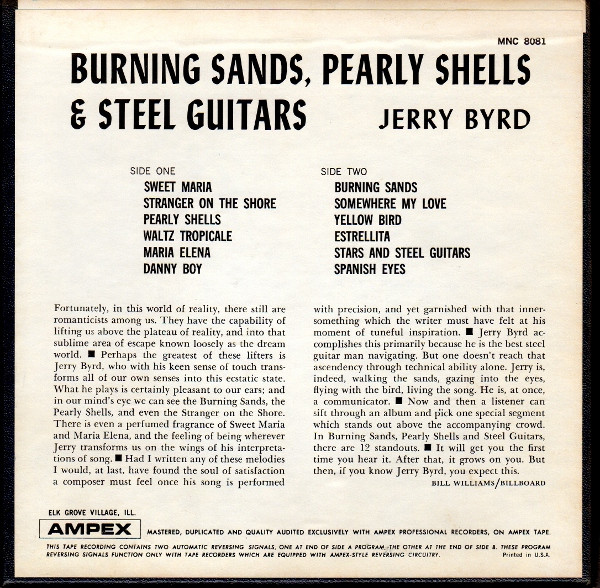 last ned album Jerry Byrd - Burning Sands Pearly Shells And Steel Guitars