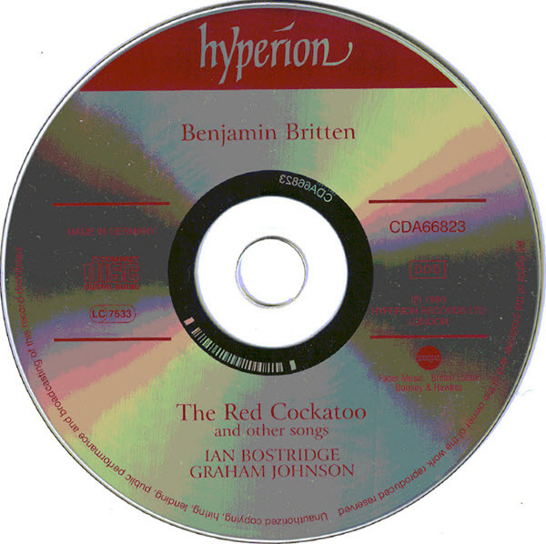 ladda ner album Benjamin Britten Ian Bostridge, Graham Johnson - The Red Cockatoo The Holy Sonnets Of John Donne And Other Songs