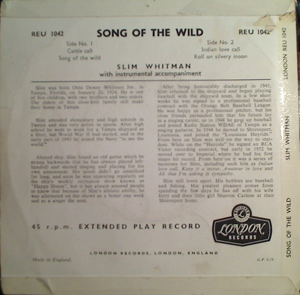 baixar álbum Slim Whitman - Song Of The Wild