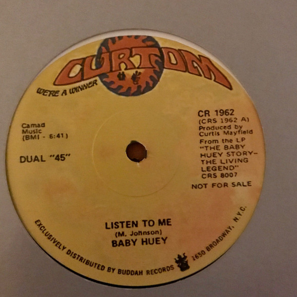 Baby Huey – Listen To Me / Hard Times (1971, Vinyl) - Discogs