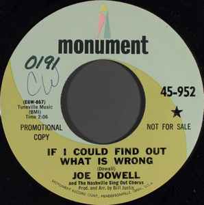 Joe Dowell - If I Could Find Out What Is Wrong album cover