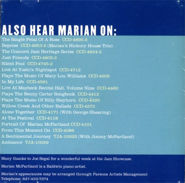 descargar álbum Marian McPartland And Willie Pickens - Aint Misbehavin Live At The Jazz Showcase
