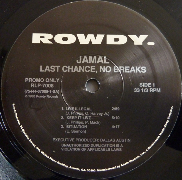 Jamal - Last Chance, No Breaks (Vinyl, US, 1995) For Sale | Discogs