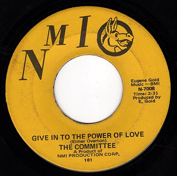 The Committee – Give In To The Power Of Love (1972, Sonic Pressing 
