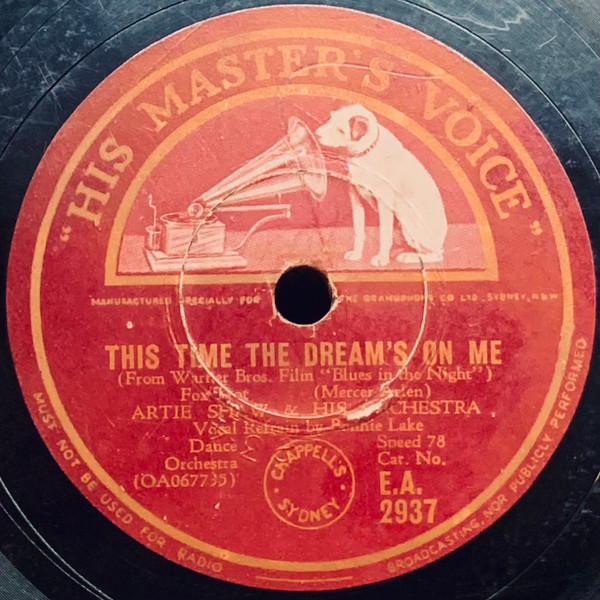 Artie Shaw And His Orchestra – This Time The Dream's On Me / Blues 