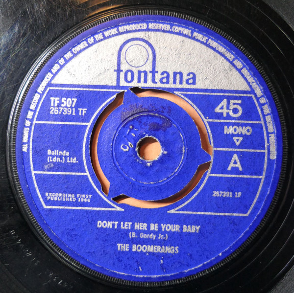 The Boomerangs – Don't Let Her Be Your Baby (1964, Vinyl) - Discogs