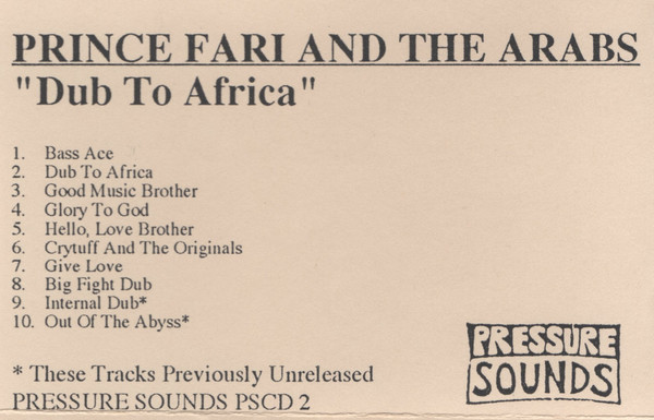 Prince Far I The Arabs Dub To Africa 1979 Vinyl Discogs