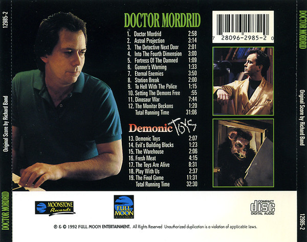 lataa albumi Richard Band - Doctor Mordrid Demonic Toys Original Scores