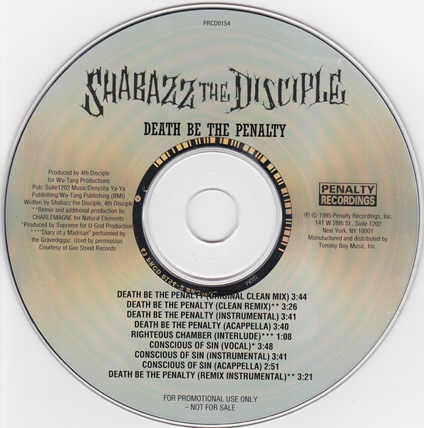 Shabazz The Disciple – Death Be The Penalty (1995, Vinyl) - Discogs