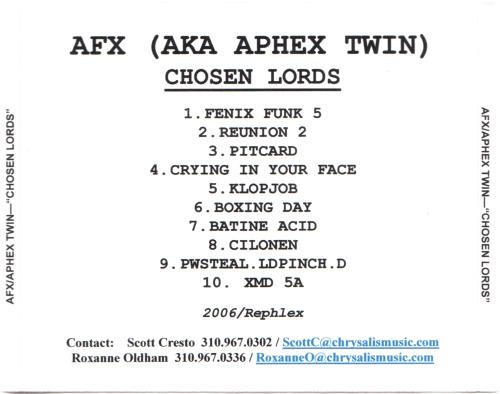 AFX - Chosen Lords | Releases | Discogs