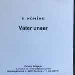 Cover of Vater Unser, 1999, CDr