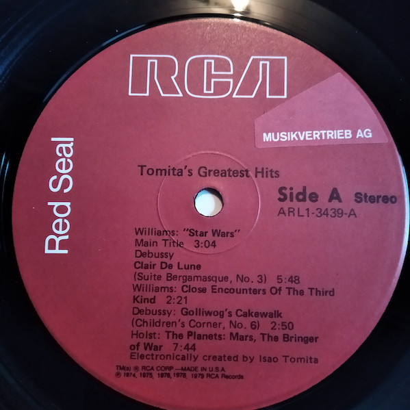 Tomita - Tomita's Greatest Hits | Releases | Discogs