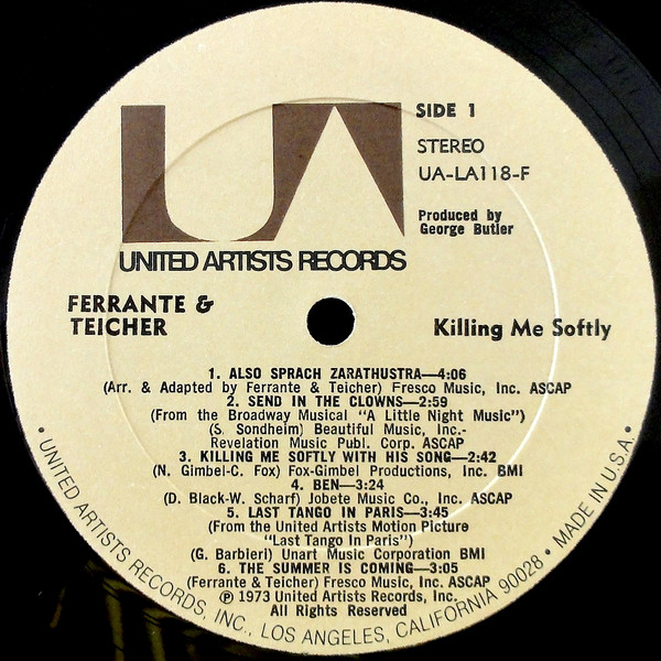 Album herunterladen Ferrante & Teicher - Killing Me Softly