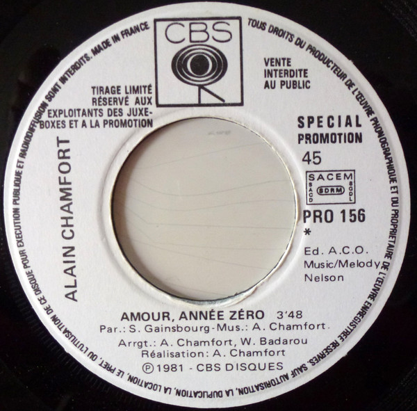 télécharger l'album Alain Chamfort - Amour Année Zéro Chasseur DIvoire