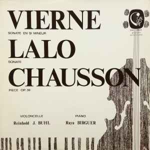 Louis Vierne - Sonate En Si Mineur / Sonate / Pièce Op. 39 album cover