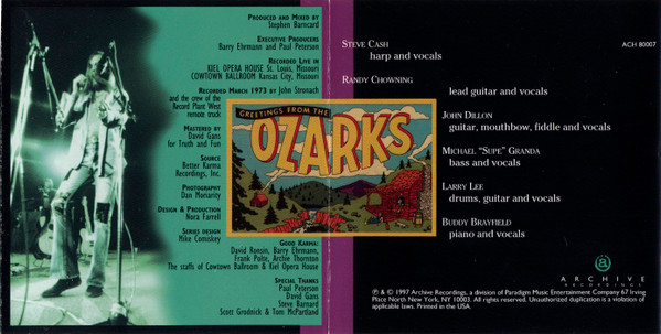 lataa albumi The Ozark Mountain Daredevils - Archive Alive Ozark Mountain Daredevils At The Cowtown Ballroom Kansas City MO