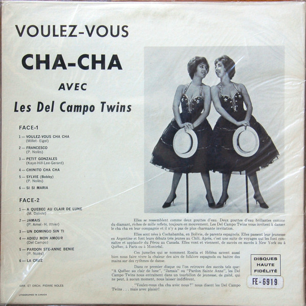 Les Del Campo Twins Voulez Vous Cha Cha Vinyl Discogs