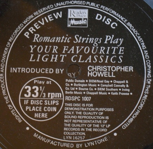 baixar álbum Various, Christopher Howell - Romantic Strings Play Your Favourite Light Classics Preview Disc