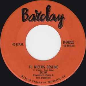 Dalida - Tu M'Etais Destine album cover