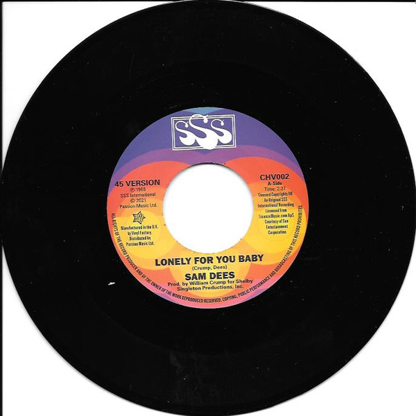 Sam Dees – Lonely For You Baby (2010, Vinyl) - Discogs