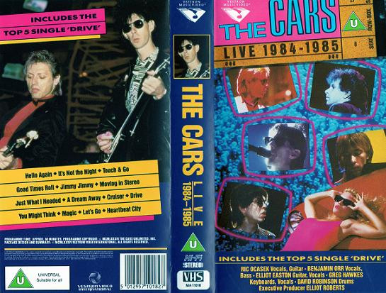 The Cars – Live 1984 - 1985 (1986, VHS) - Discogs