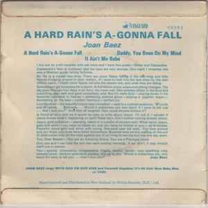 Joan Baez - A Hard Rains A-Gonna Fall album cover