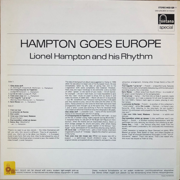 baixar álbum Lionel Hampton And His Rhythm - Hampton Goes Europe