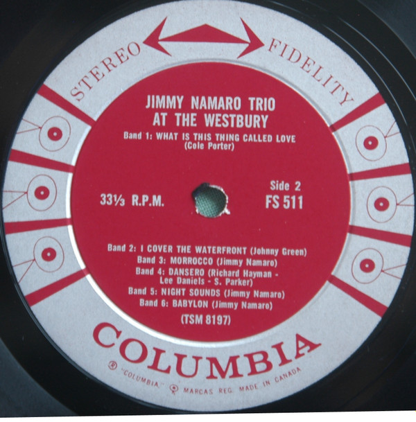 The Jimmy Namaro Trio - At The Westbury | Columbia (FS 511) - 4