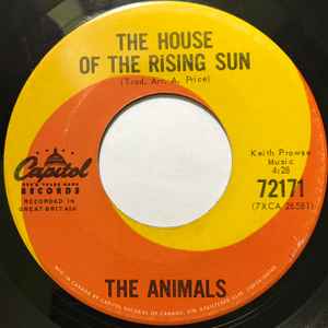 The Animals – The House Of The Rising Sun (1964, Vinyl) - Discogs