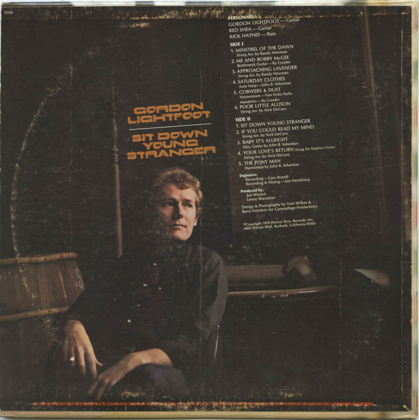 Gordon Lightfoot - Sit Down Young Stranger | Reprise Records (RS 6392) - 2