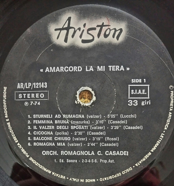 ladda ner album Orchestra Romagnola di C Casadei - Amarcord La Mi Tera