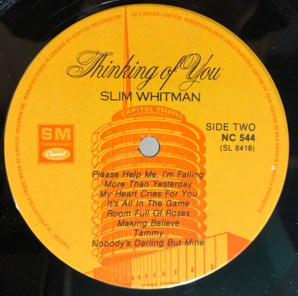 Slim Whitman - Thinking Of You | K-Tel (NC 544) - 4