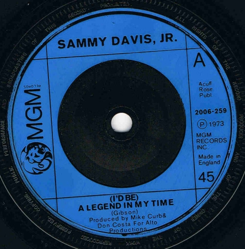 Sammy Davis Jr. – (I'd Be) A Legend In My Time / Mr.Bojangles