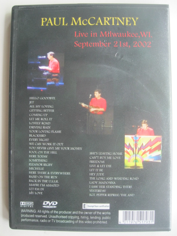 descargar álbum Paul McCartney - Live In Milwaukee 2002